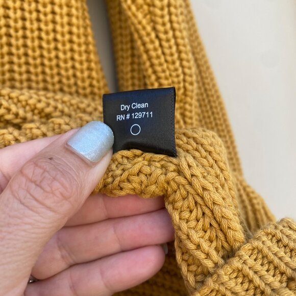 Jenni Kayne Fisherman Organic Cotton Blend Sweater Mustard Yellow - Picture 8 of 14